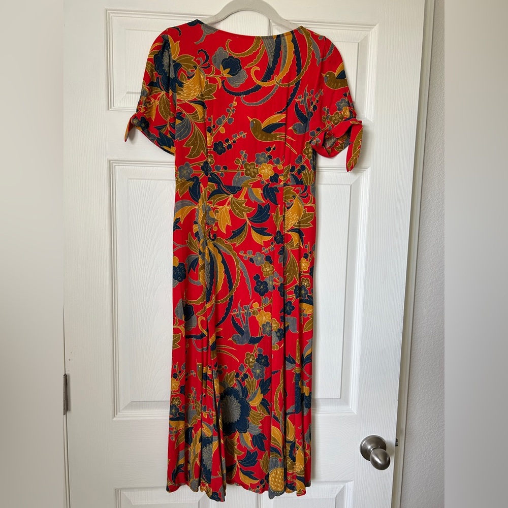 Sezane Vic Dress Midi Milanese Flower Print - Picture 3 of 10